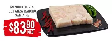 Oferta de Menudo De Res De Panza Rancho por $83.9 en Soriana Híper