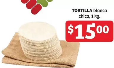Oferta de Tortilla Blanca Chica por $15 en Soriana Híper