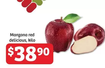 Oferta de Manzana -  Red Delicious por $38.9 en Soriana Híper