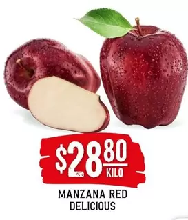 Oferta de Manzana -  Red Delicious por $28.8 en Soriana Híper