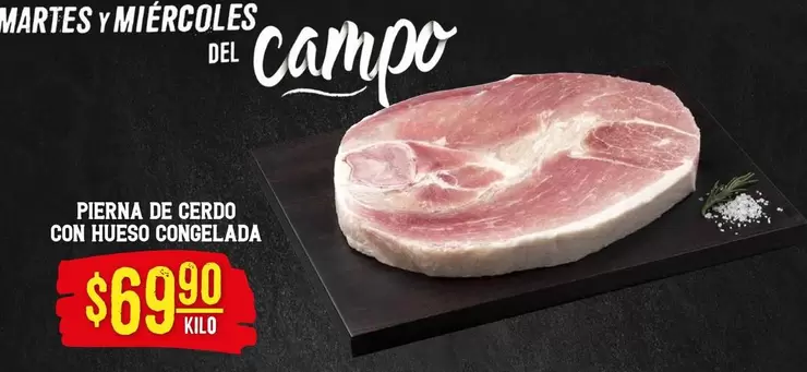 Oferta de Pierna De Cerdo Con Rueso Congelada por $69.9 en Soriana Híper