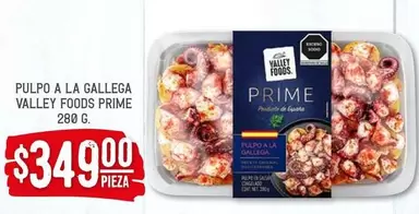 Oferta de Prime - Pulpo A La Gallega Valley Foods por $349 en Soriana Híper
