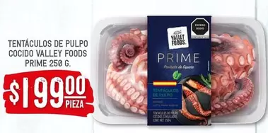 Oferta de Prime - Tentaculos De Pulpo Cocido Valley Foods por $199 en Soriana Híper