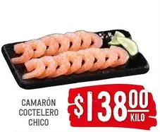 Oferta de Camaron Coctelero por $138 en Soriana Híper
