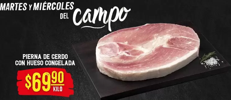 Oferta de Pierna De Cerdo Con Hueso Congelada por $69.9 en Soriana Híper