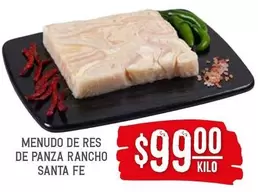Oferta de Menudo De Res De Panza Rancho Santa Fe por $99 en Soriana Híper