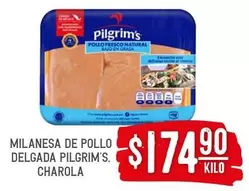 Oferta de Pilgrim's - Milanesa De Pollo Delgada por $174.9 en Soriana Híper