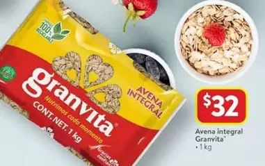 Oferta de Granvita - Avena Integral por $32 en Walmart