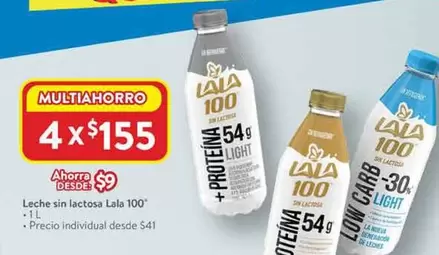 Oferta de Lala - Leche Sin Lactosa por $155 en Walmart