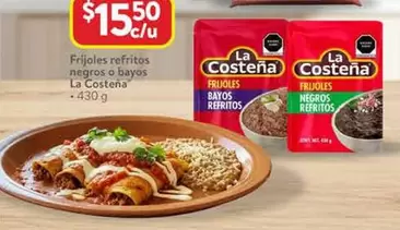 Oferta de La Costeña - Frijol Refritos Negro O Bayos por $15.5 en Walmart