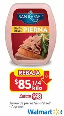 Oferta de Real - Jamon De Pierna San Rafael por $88 en Walmart