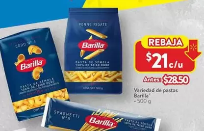 Oferta de Barilla - Variedad De Pastas por $2850 en Walmart