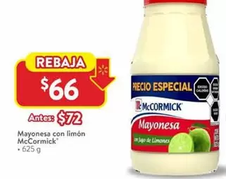 Oferta de McCormick - Mayonesa Con Limón por $66 en Walmart