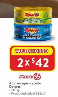 Oferta de Dolores - Atún En Agua O Aceite por $5 en Walmart