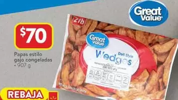 Oferta de Dell - Papas Estilo Gajo Congelados por $70 en Walmart