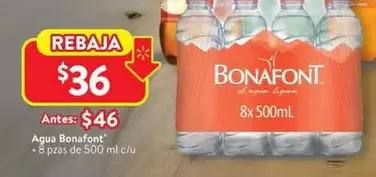 Oferta de Bonafont - Agua por $36 en Walmart