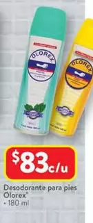 Oferta de Olorex - Desodorante Para Pies por $83 en Walmart