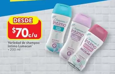 Oferta de Lomecan - Variedad De Shampoo Intimo por $70 en Walmart
