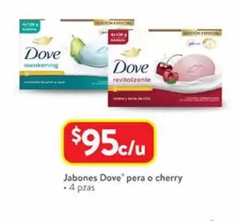Oferta de Dove - Jabones Pera O Cherry por $95 en Walmart