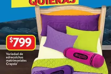 Oferta de Crayola - Variedad De Edrecolchas Matrimoniales por $799 en Walmart