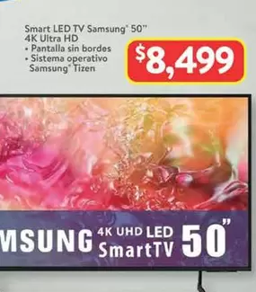 Oferta de Smart -  Led Tv 50" 4k Ultra Hd por $8499 en Walmart