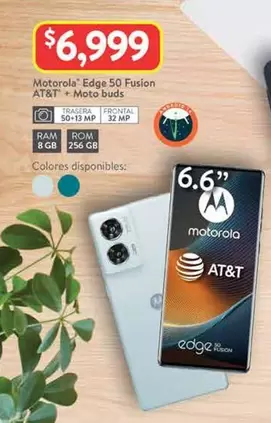 Oferta de Motorola - Edge 50 Fusion AT & 1, Moto Buds por $6999 en Walmart