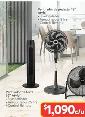 Oferta de Atvio - Ventilador De Torre por $1090 en Walmart