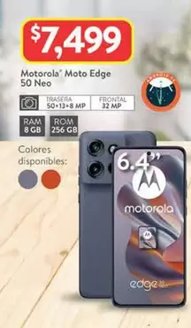 Oferta de Motorola - Moto Edge 50 Neo por $7499 en Walmart