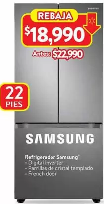 Oferta de Samsung - Refrigerador por $18990 en Walmart