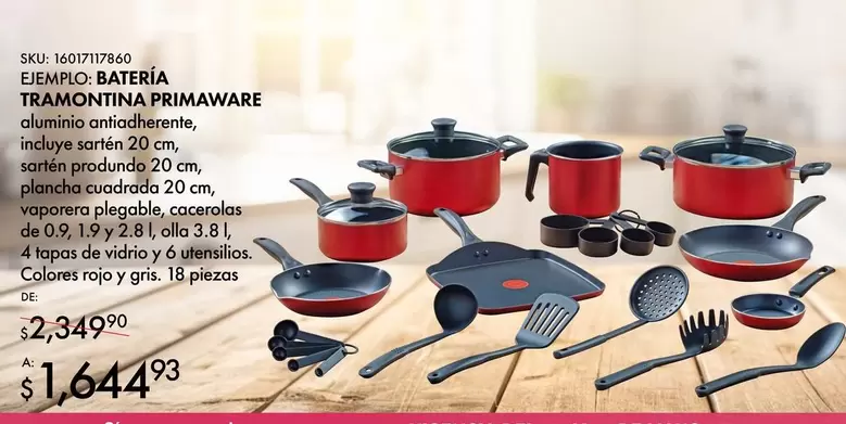 Oferta de Tramontina -  Primaware por $1644.93 en Del Sol