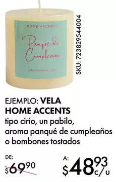 Oferta de Vela por $69.9 en Del Sol