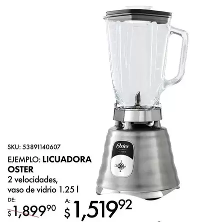 Oferta de Oster - Ejemplo: Licuadora por $1899.2 en Woolworth