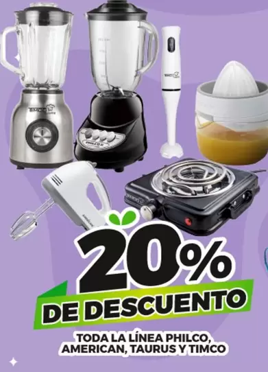 Oferta de Toda La Línea Philco, American, Taurus Y Timco en Merco