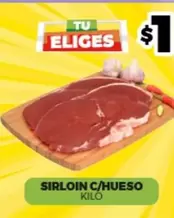 Oferta de Sirloin C/Hueso por $159 en Merco