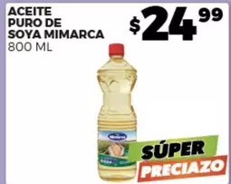 Oferta de Mimarca - Aceite Puro De Soya por $24.99 en Merco