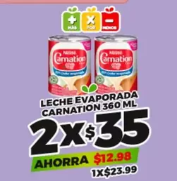 Oferta de Nestlé - Leche Evaporada Carnation por $23.99 en Merco