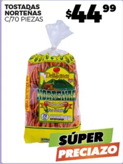Oferta de Norteñas - Tostadas por $44.99 en Merco
