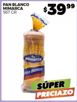 Oferta de Mimarca - Pan Blanco por $39.99 en Merco