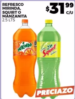 Oferta de Refresco Mirinda, Squirt O Manzanita por $31.99 en Merco