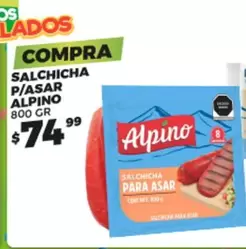 Oferta de Alpino - Salchicha P/Asar por $74.99 en Merco