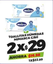 Oferta de Mimarca - Toallitas Húmedas C/80 por $22.99 en Merco