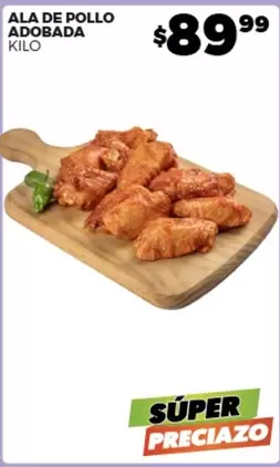 Oferta de Ala De Pollo Adobada por $89.99 en Merco