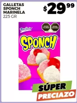Oferta de Marinela - Galletas Sponch por $29.99 en Merco