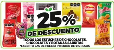 Oferta de Todos Los Estuches De Chocolates, Chocolates Y Botanas Sabritas en Merco