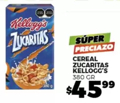 Oferta de Kellogg's - Cereal Zucaritas por $45.99 en Merco
