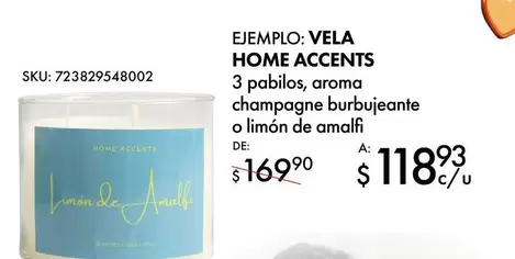 Oferta de Vela por $169.9 en Del Sol