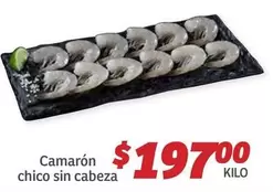 Oferta de Camaron Chico Sin Cabeza por $197 en Soriana Híper