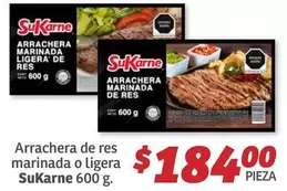 Oferta de Sukarne - Arrachera De Res Marinada O Ligera por $184 en Soriana Híper