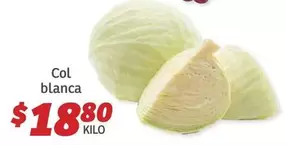 Oferta de Col Blanca por $18.8 en Soriana Híper