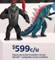 Oferta de Bandai - Figura De Accion Godzilla X Kong Bandal 7 Pulgadas por $599 en Walmart